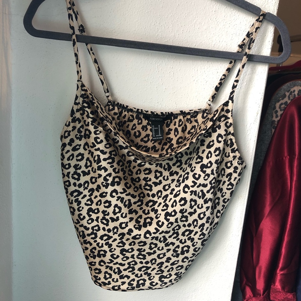 Cheetah Print Scoop Neck Tank Top